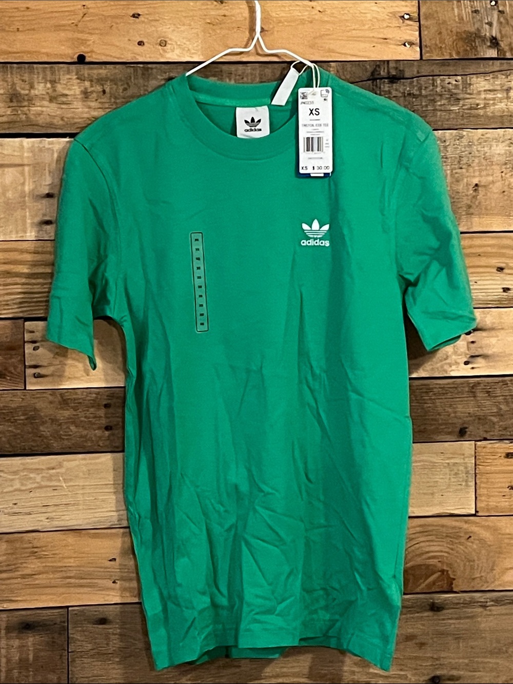 adidas Short Sleeve Trefoil Tee in Green